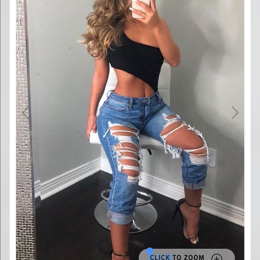 fashion nova distressed boyfriend jeans
